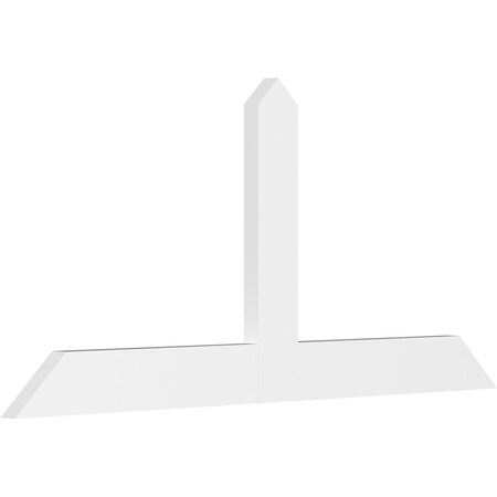 Ekena Millwork Portland Architectural Grade PVC Gable Bracket, 72"W x 33"H x 2"D x 6"F, 11/12 Pitch GBP072X33X0206POR00